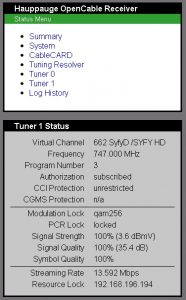 Tuner Status