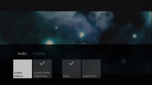 ...and you'll see options for Dolby 5.1 surround sound audio and subtitles