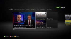Hulu's interface now properly reflects the Xbox experience