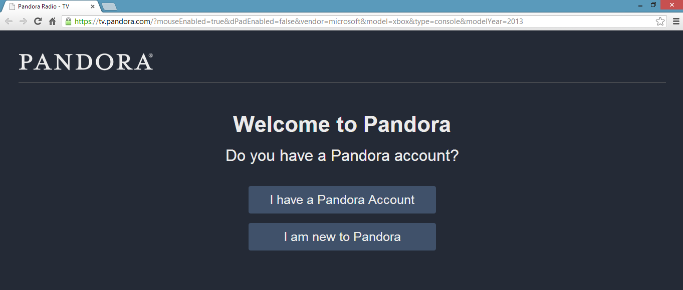 Pandora TV Working in Chrome